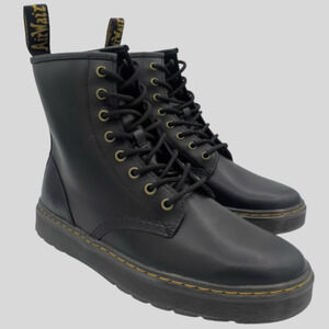 Dr. Martens Zavala Men’s Black Leather Lace Up Combat Boots Size 9 Durable